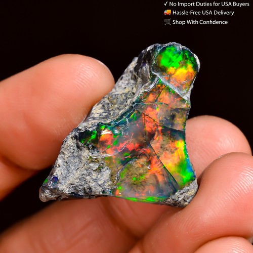 Natural black opal rough - 22,
