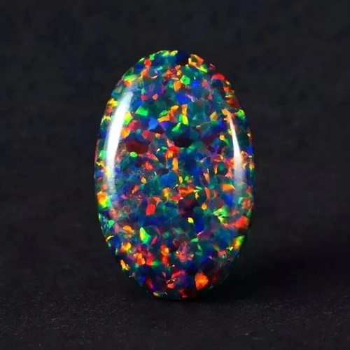 Natural black fire opal - black,